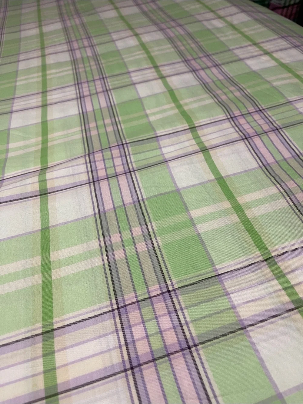 Pottery barn, rally green plaid FULL  duvet cover